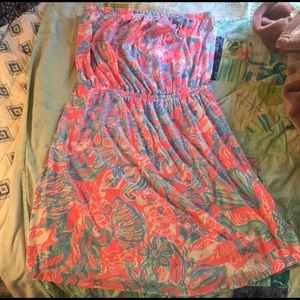 Lilly Pulitzer Size M Strapless  dress/ Coverup